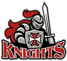 Knights logo sword with shield