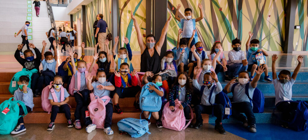 Students with Backpacks