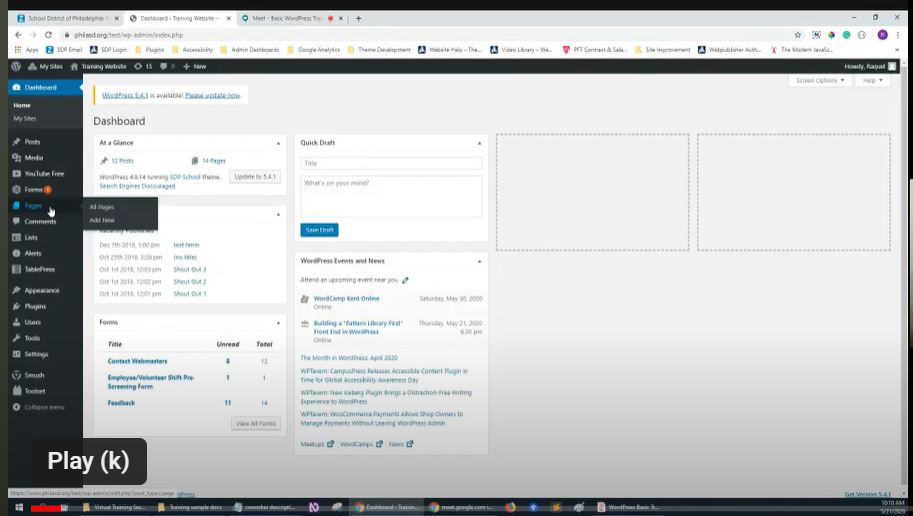 WordPress Basic Training part 1