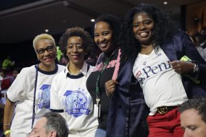 School District Chiefs wearing college shirts