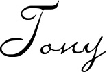 Tony informal signature