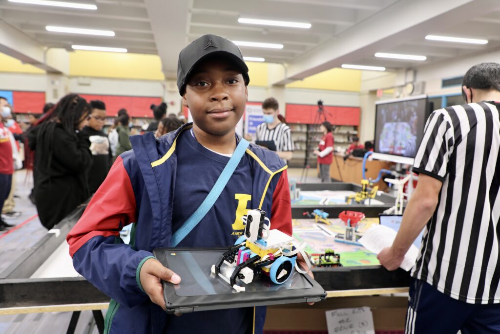 Andrew Hamilton School students were having a blast on Wednesday, programming their robots to maneuver through an obstacle course to earn points for their team. 

READ MORE