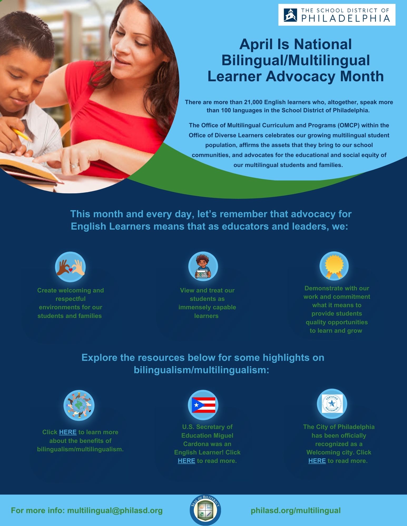 April is Bilingual and Multilingual Learner Advocacy Month - The School ...