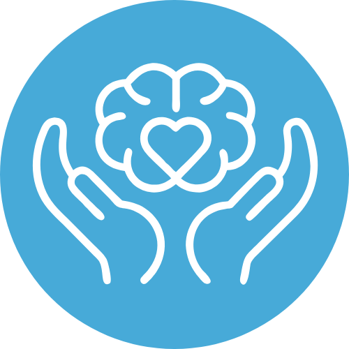 Health and wellness icon – hands holding a heart