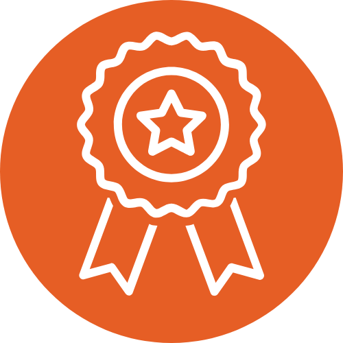 Student attendance and joy icon – medal with a star