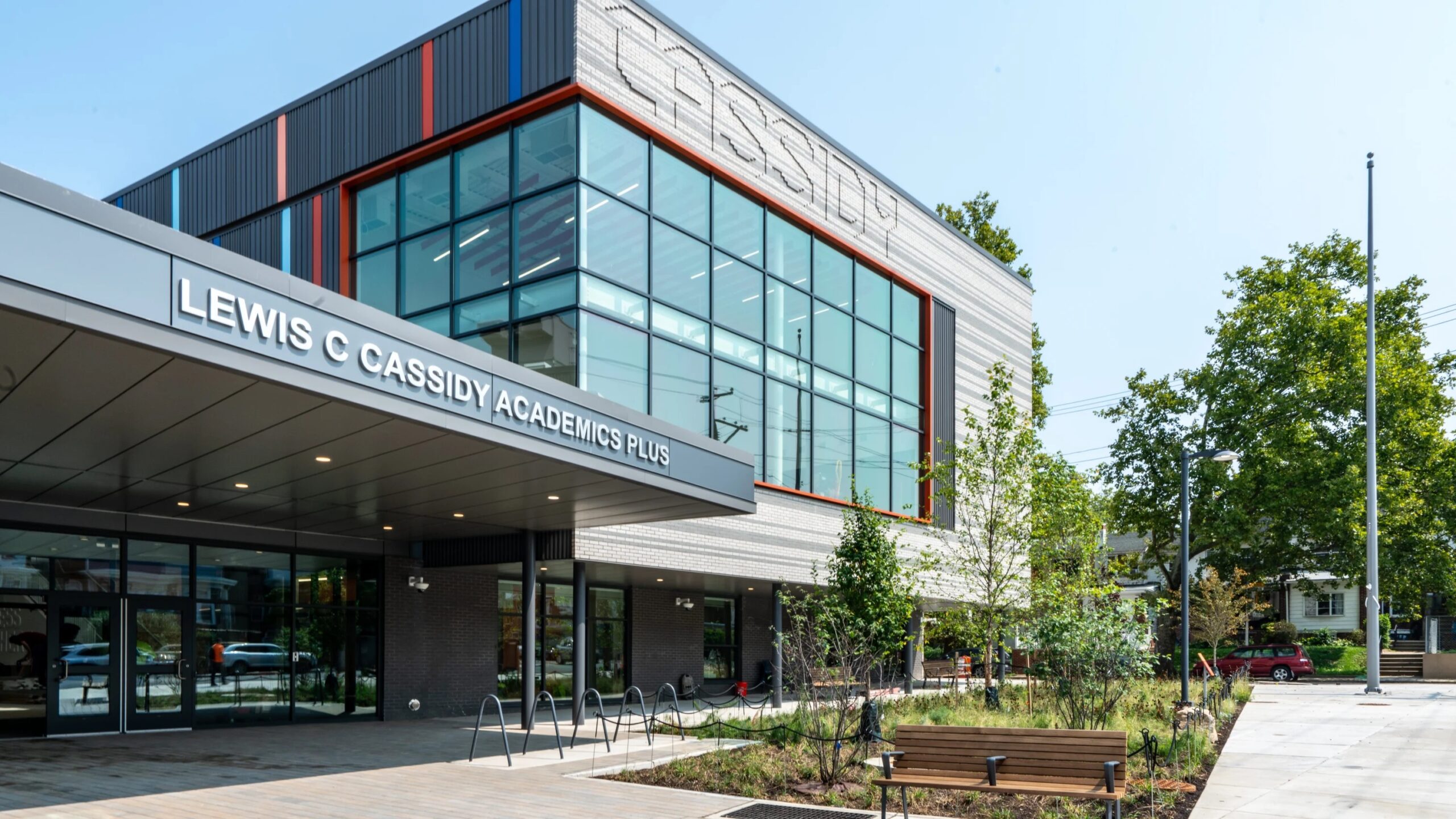 lewis c cassidy school Front of the Building